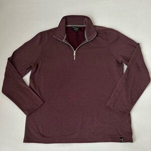 Banana Republic Mens XL TALL Maroon 1/4 Zip PolarTec Long Sleeve Pullover
